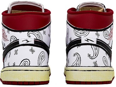 (W) 【カスタムシューズ】(女性用) エアジョーダン1ミッド「カシューフラワー」 BQ6472-161(Team肆-女款腰果花喷绘) Shop (W) 【カスタムシューズ】(女性用) エアジョーダン1ミッド「カシューフラワー」 BQ6472-161(Team肆-女款腰果花喷绘)