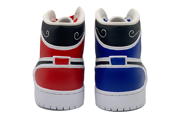 Purchase 【訂製球鞋】Jordan Air Jordan 1 Mid 中國風 鴛鴦臉譜 關公竇爾敦 中國風主題訂製 防滑耐磨 中幫 復古籃球鞋 女款 紅藍