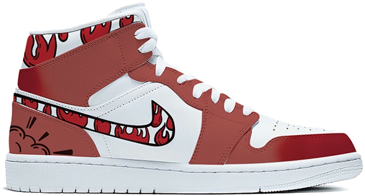 (W) 에어 조던 1 미드 '충칭 훠궈' (커스텀) 554725-129(TeamE-女款重庆老火锅红白) Order (W) 에어 조던 1 미드 '충칭 훠궈' (커스텀) 554725-129(TeamE-女款重庆老火锅红白)