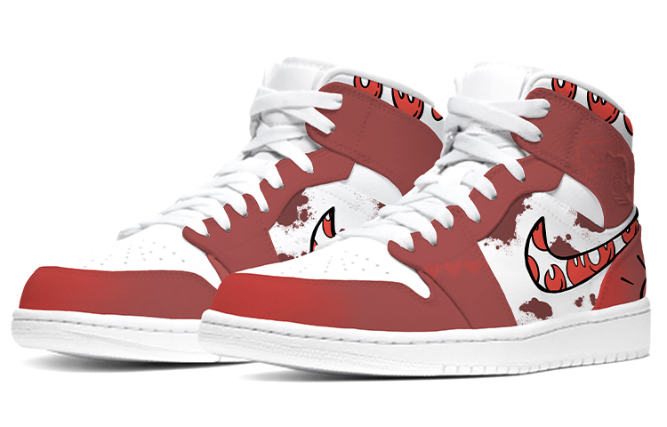 Lookbook (W) 에어 조던 1 미드 '충칭 훠궈' (커스텀) 554725-129(TeamE-女款重庆老火锅红白)