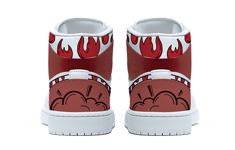 Shop (W) 에어 조던 1 미드 '충칭 훠궈' (커스텀) 554725-129(TeamE-女款重庆老火锅红白)