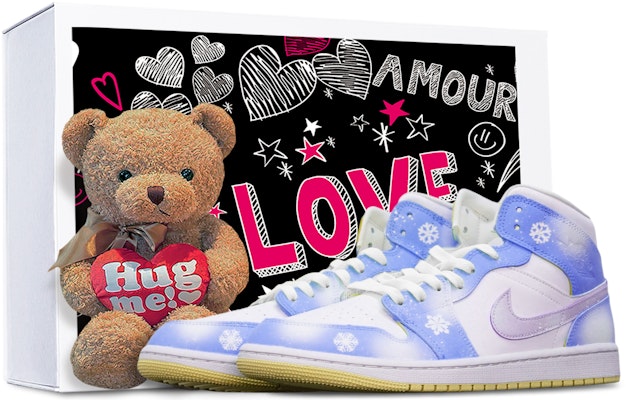 (W) 에어 조던 1 미드 '크리스마스 눈꽃 보라' (Air Jordan 1 Mid 'Christmas Snowflake Violet') BQ6472-701-486845 Buy (W) 에어 조던 1 미드 '크리스마스 눈꽃 보라' (Air Jordan 1 Mid 'Christmas Snowflake Violet') BQ6472-701-486845