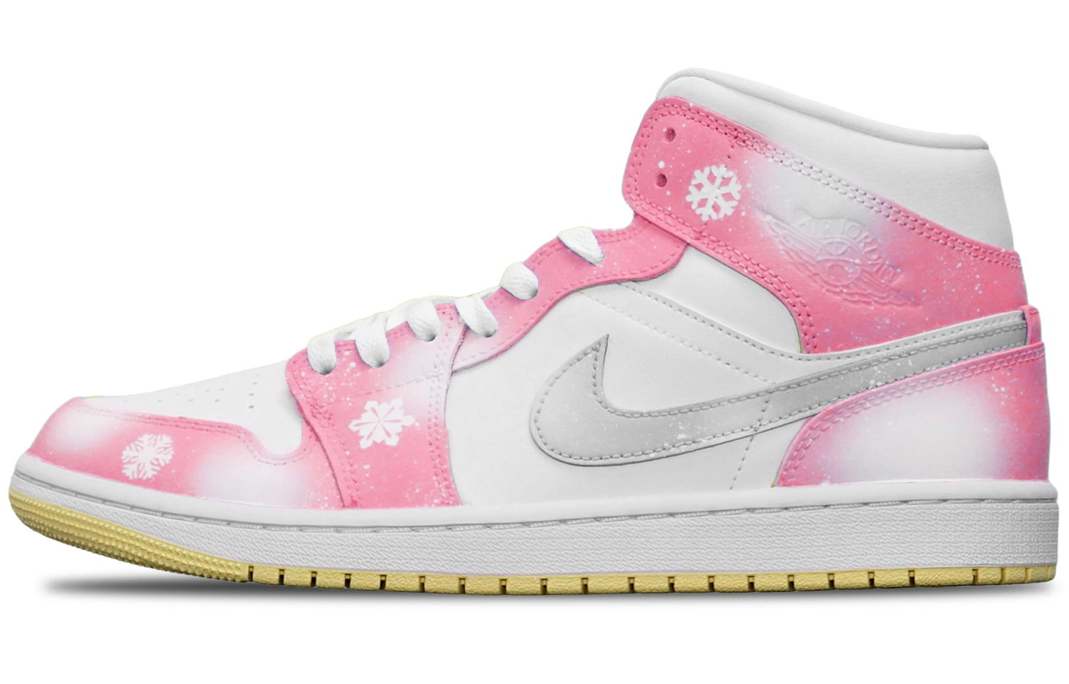 Buy (W) Jordan 1 Mid Navidad Rosa Barbie (Caja+Oso) BQ6472-701(TeamT-芭比粉雪花S-BOX)