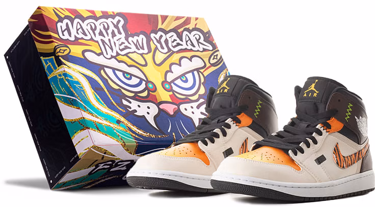 custom-shoes-women-air-jordan-1-mid-cny-tiger-year-limited-edition