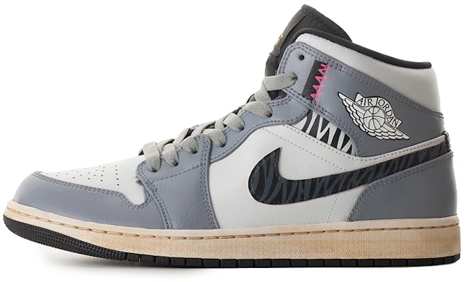 【定制球鞋】Air Jordan 1 Mid 虎年限定 CNY 國風禮盒 虎紋 輕奢滿印 Vibe解構縫線 Vibe做舊 中幫 復古籃球鞋 女款 黑白灰 Order 【定制球鞋】Air Jordan 1 Mid 虎年限定 CNY 國風禮盒 虎紋 輕奢滿印 Vibe解構縫線 Vibe做舊 中幫 復古籃球鞋 女款 黑白灰