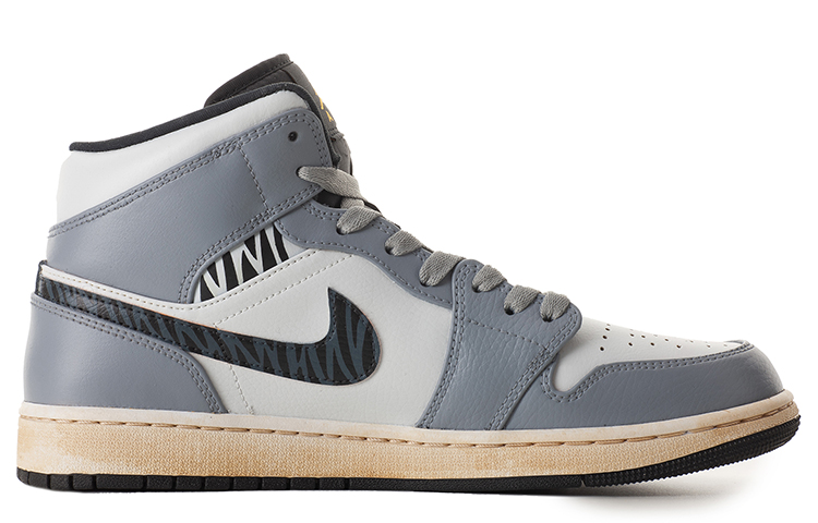 Lookbook (W) 에어 조던 1 미드 '설호랑이' (커스텀) 554725-170(TeamA-AJ1女虎年虎纹做旧灰)