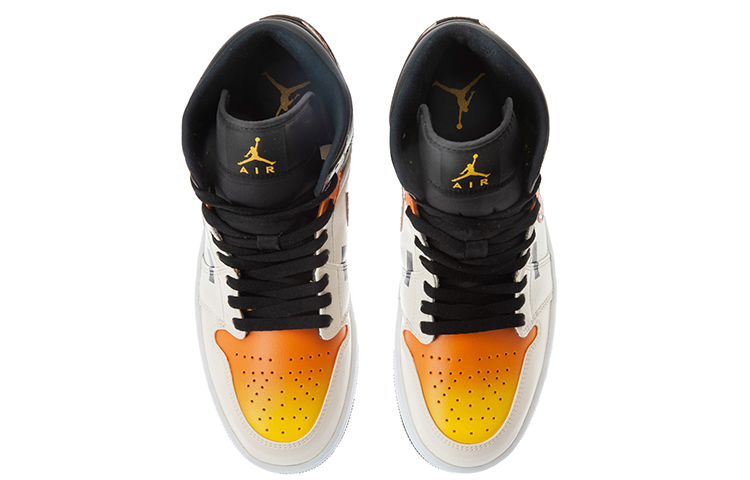 Purchase (W) [Sepatu Custom] Air Jordan 1 Mid 'Edisi Terbatas Tahun Macan CNY' 554725-170(TeamA-AJ1女虎年虎纹做旧棕橙)