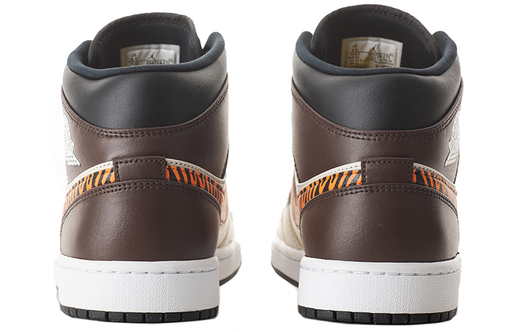 Details for (W) [Sepatu Custom] Air Jordan 1 Mid 'Edisi Terbatas Tahun Macan CNY' 554725-170(TeamA-AJ1女虎年虎纹做旧棕橙)