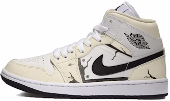 【定制球鞋】 Jordan Air Jordan 1 id "椰奶" 空軍一號 時間裂縫-未來 裸眼3D立體 復古 休閒 中幫 復古籃球鞋 女款 米白 Buy 【定制球鞋】 Jordan Air Jordan 1 id "椰奶" 空軍一號 時間裂縫-未來 裸眼3D立體 復古 休閒 中幫 復古籃球鞋 女款 米白