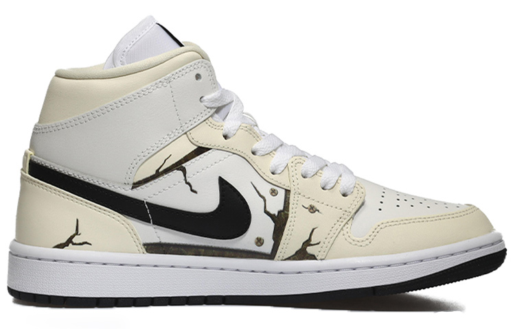 Order (W) [定制鞋款] Air Jordan 1 Mid '椰奶-时间裂隙' BQ6472-121(Team10-时间裂缝米白)