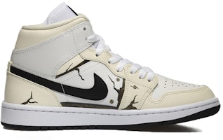 【定制球鞋】 Jordan Air Jordan 1 id "椰奶" 空軍一號 時間裂縫-未來 裸眼3D立體 復古 休閒 中幫 復古籃球鞋 女款 米白 Order 【定制球鞋】 Jordan Air Jordan 1 id "椰奶" 空軍一號 時間裂縫-未來 裸眼3D立體 復古 休閒 中幫 復古籃球鞋 女款 米白
