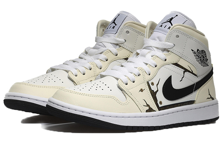 Lookbook (W) [定制鞋款] Air Jordan 1 Mid '椰奶-时间裂隙' BQ6472-121(Team10-时间裂缝米白)
