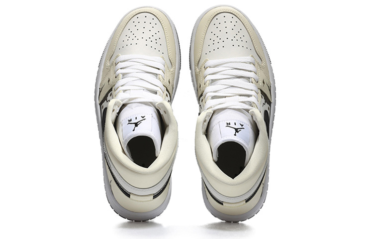 Shop (W) [定制鞋款] Air Jordan 1 Mid '椰奶-时间裂隙' BQ6472-121(Team10-时间裂缝米白)