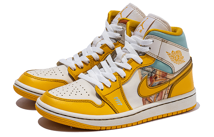 Lookbook (W) [Kasut Custom] Air Jordan 1 Mid 'Coffee Dye' BQ6472-117(TeamB-女款微妙张力)