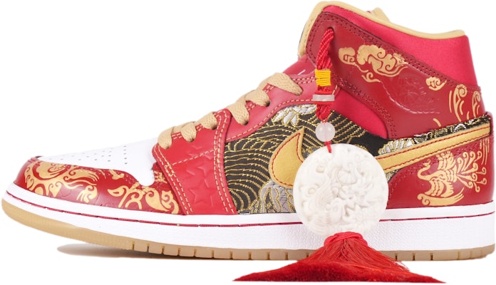 (W) Zapatillas Personalizadas Air Jordan 1 Mid 'Boda Rojo Dorado' DV0576-176(Team42-承约女款红金S-BOX) Buy (W) Zapatillas Personalizadas Air Jordan 1 Mid 'Boda Rojo Dorado' DV0576-176(Team42-承约女款红金S-BOX)