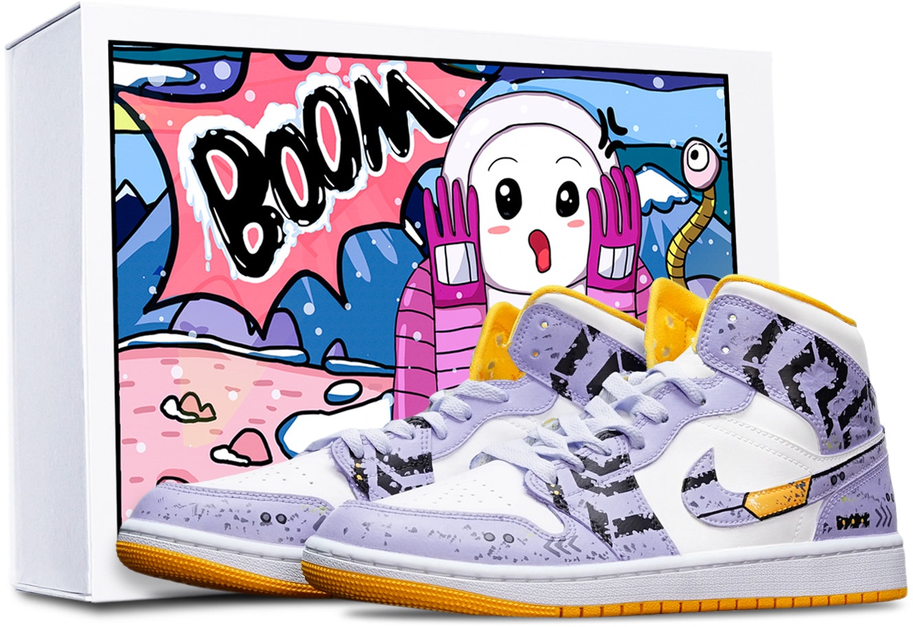 custom-shoes-women-air-jordan-1-mid-cyberpunk-gundam-blue-purple-white