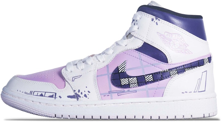 (W) 에어 조던 1 미드 "사이버펑크 플레이드" (핑크/화이트/퍼플) BQ6472-500(Team36-女款破坏格纹粉紫) Buy (W) 에어 조던 1 미드 "사이버펑크 플레이드" (핑크/화이트/퍼플) BQ6472-500(Team36-女款破坏格纹粉紫)