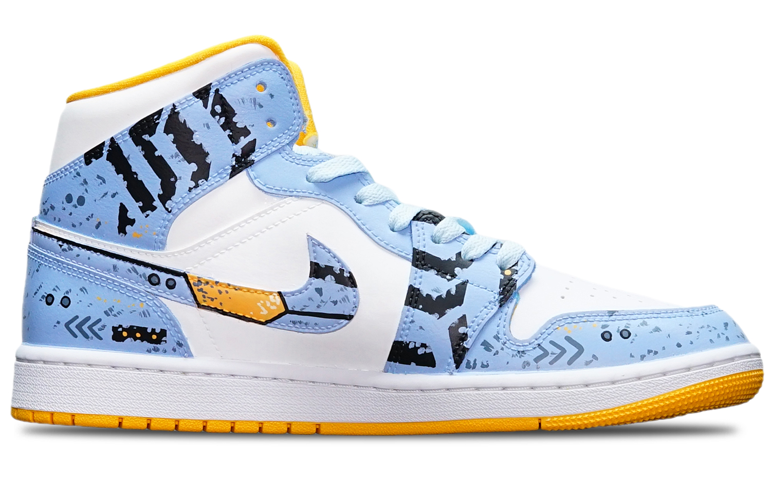 Order (W) Zapatillas Air Jordan 1 Mid 'Cyberpunk Gundam Azul Niebla' BQ6472-117(TeamT-战损III蓝白S-BOX)