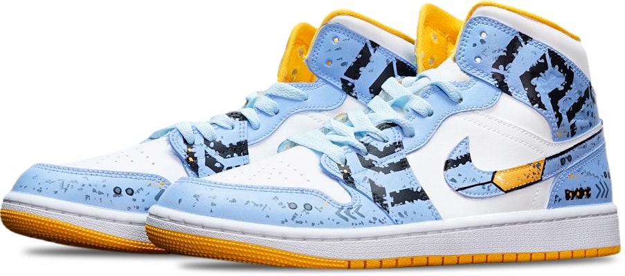 (W) Zapatillas Air Jordan 1 Mid 'Cyberpunk Gundam Azul Niebla' BQ6472-117(TeamT-战损III蓝白S-BOX) Lookbook (W) Zapatillas Air Jordan 1 Mid 'Cyberpunk Gundam Azul Niebla' BQ6472-117(TeamT-战损III蓝白S-BOX)