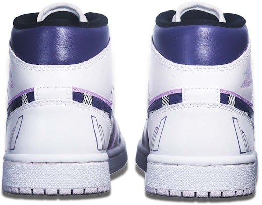 (W) 에어 조던 1 미드 "사이버펑크 플레이드" (핑크/화이트/퍼플) BQ6472-500(Team36-女款破坏格纹粉紫) Shop (W) 에어 조던 1 미드 "사이버펑크 플레이드" (핑크/화이트/퍼플) BQ6472-500(Team36-女款破坏格纹粉紫)