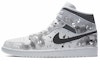 Buy 【定制球鞋】Jordan Air Jordan 1 Mid White 中國風 水墨丹青 達芬奇定制 中幫 復古籃球鞋 女款 黑白灰