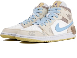 (W) 에어 조던 1 미드 '춤추는 곰 - 화이트 옐로우' (커스텀) BQ6472-701(Team4-女款小熊跳舞) Lookbook (W) 에어 조던 1 미드 '춤추는 곰 - 화이트 옐로우' (커스텀) BQ6472-701(Team4-女款小熊跳舞)