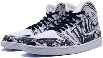 (W) 【カスタムシューズ】(女性用) エアジョーダン1 ミッド「ダークアニメファング」 554725-130(TeamD-二次元暗黑獠牙) Lookbook (W) 【カスタムシューズ】(女性用) エアジョーダン1 ミッド「ダークアニメファング」 554725-130(TeamD-二次元暗黑獠牙)