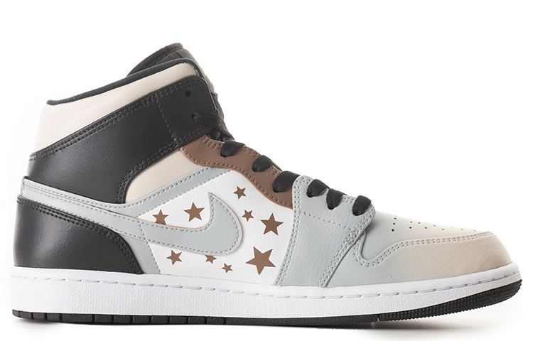 Order (W) [Kasut Custom] Air Jordan 1 Mid 'Deconstructed Star Mocha Brown' 554725-170(TeamA-AJ1三女满天星摩卡)