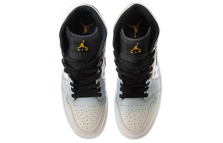 Shop (W) [Kasut Custom] Air Jordan 1 Mid 'Deconstructed Star Mocha Brown' 554725-170(TeamA-AJ1三女满天星摩卡)