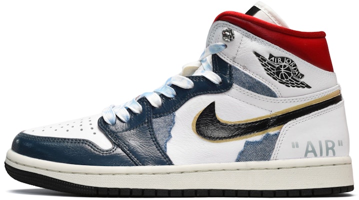 (W) 【カスタムシューズ】(女性用) エアジョーダン1 ミッド「デニム ブラック ホワイト ブルー」 BQ6472-061(TeamE-女款牛仔布黑白蓝) Buy (W) 【カスタムシューズ】(女性用) エアジョーダン1 ミッド「デニム ブラック ホワイト ブルー」 BQ6472-061(TeamE-女款牛仔布黑白蓝)