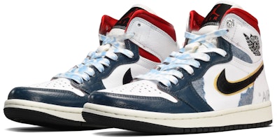 (W) 【カスタムシューズ】(女性用) エアジョーダン1 ミッド「デニム ブラック ホワイト ブルー」 BQ6472-061(TeamE-女款牛仔布黑白蓝) Lookbook (W) 【カスタムシューズ】(女性用) エアジョーダン1 ミッド「デニム ブラック ホワイト ブルー」 BQ6472-061(TeamE-女款牛仔布黑白蓝)