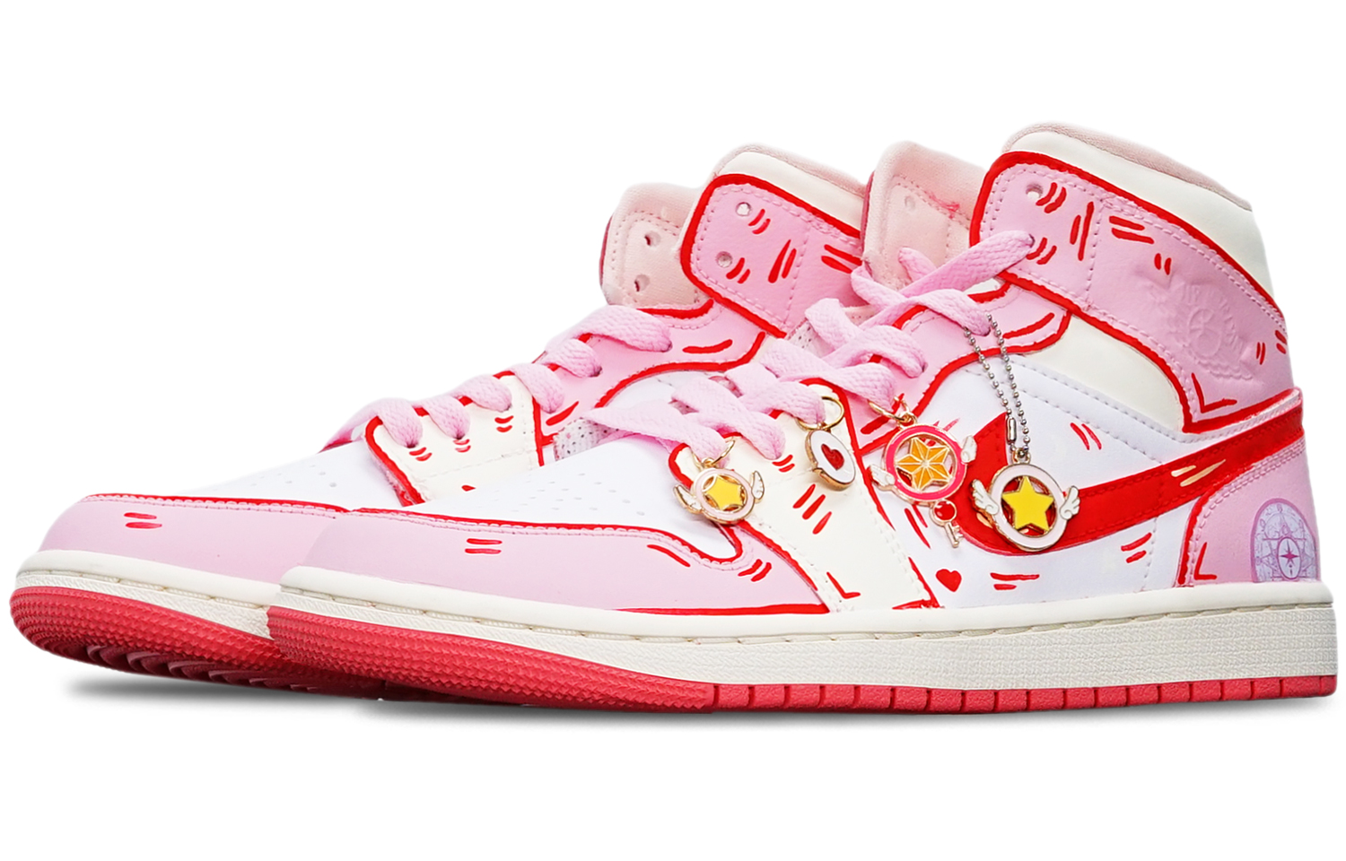 Order (W) [Sepatu Kustom] Air Jordan 1 Mid 'Dimensional Magic Circle' BQ6472-186(TeamT-百变小樱B型S-BOX)