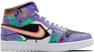 (W) Zapatillas Jordan 1 Mid "Evangelion" Morado/Amarillo 554725-129(TeamE-女款-初号机-紫黄) Order (W) Zapatillas Jordan 1 Mid "Evangelion" Morado/Amarillo 554725-129(TeamE-女款-初号机-紫黄)