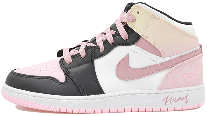 custom-shoes-women-air-jordan-1-mid-fireworks-gradient-white-pink