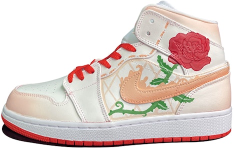 (W) 에어 조던 1 미드 '플레임 로즈 그라피티' 커스텀 슈즈 BQ6472-116(TeamD-女款火焰玫瑰手绘喷绘涂鸦) Buy (W) 에어 조던 1 미드 '플레임 로즈 그라피티' 커스텀 슈즈 BQ6472-116(TeamD-女款火焰玫瑰手绘喷绘涂鸦)