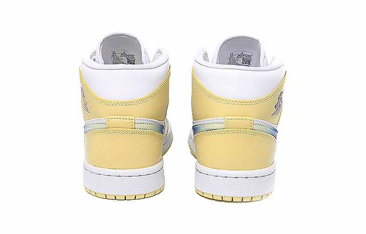 Purchase 【定制球鞋】Jordan Air Jordan 1 Mid 逐月計劃未來科技 減震防滑耐磨 中幫 復古籃球鞋 女款 黃白