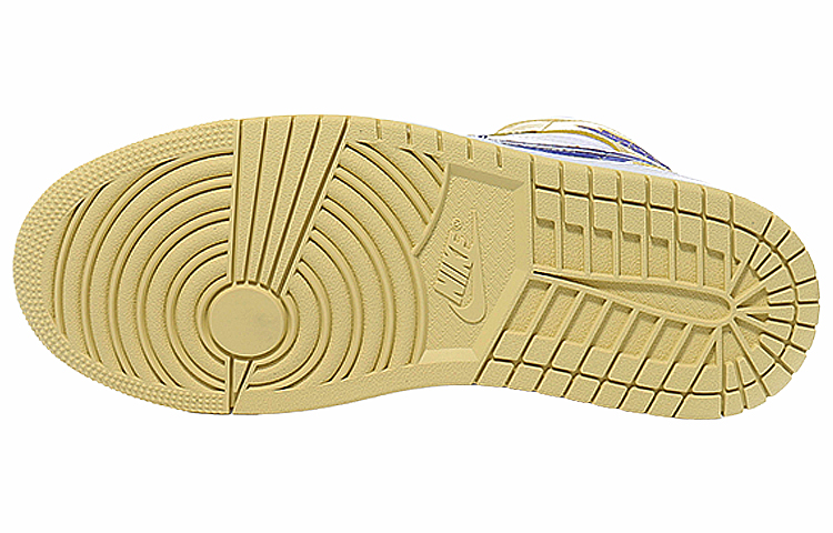 Details for 【定制球鞋】Jordan Air Jordan 1 Mid 逐月計劃未來科技 減震防滑耐磨 中幫 復古籃球鞋 女款 黃白