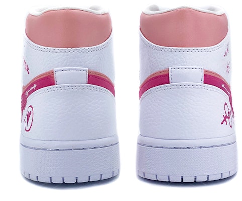 (W) 커스텀 에어 조던 1 미드 '그래피티 핑크' (Custom Air Jordan 1 Mid 'Graffiti Pink') 554725-130(TeamK-女款涂鸦手绘喷涂粉红色) Shop (W) 커스텀 에어 조던 1 미드 '그래피티 핑크' (Custom Air Jordan 1 Mid 'Graffiti Pink') 554725-130(TeamK-女款涂鸦手绘喷涂粉红色)