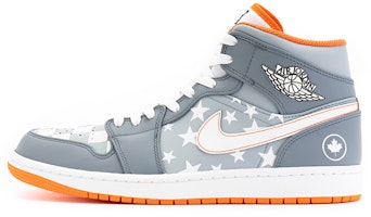 【客製球鞋】Jordan Air Jordan 1 Mid 野鶴製造 鴿子 格紋 五角星 中幫 復古籃球鞋 女款 灰橙 Buy 【客製球鞋】Jordan Air Jordan 1 Mid 野鶴製造 鴿子 格紋 五角星 中幫 復古籃球鞋 女款 灰橙