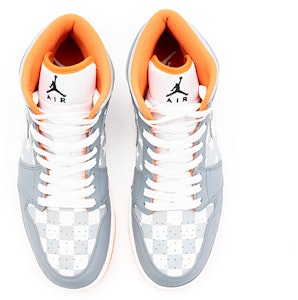(W) 에어 조던 1 미드 '회오렌지 체크' (Air Jordan 1 Mid 'Grey Orange Check') DM4228-800(TeamB-女款格纹五角星灰橙) Shop (W) 에어 조던 1 미드 '회오렌지 체크' (Air Jordan 1 Mid 'Grey Orange Check') DM4228-800(TeamB-女款格纹五角星灰橙)