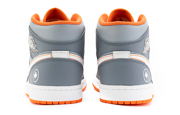 Purchase (W) [定制鞋款] Air Jordan 1 Mid '灰橙鸽子格纹' DM4228-800(TeamB-女款格纹五角星灰橙)