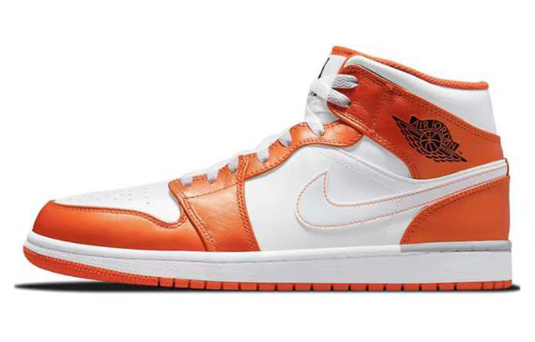 Sizing (W) [定制鞋款] Air Jordan 1 Mid '灰橙鸽子格纹' DM4228-800(TeamB-女款格纹五角星灰橙)