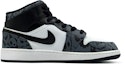 Order 【訂製球鞋】Jordan Air Jordan 1 Mid 合成革人造革 幽靈萬聖節 噴繪手繪 秋季主題訂製 減震支撐 中幫 復古籃球鞋 女款 黑白灰