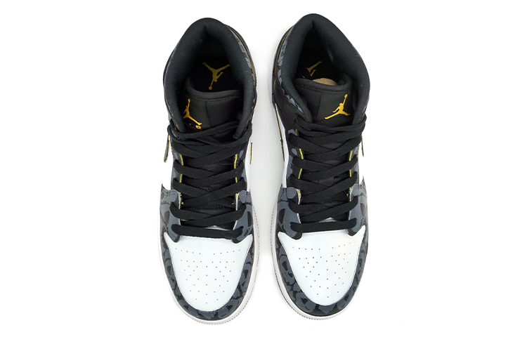 Shop (W) [カスタムシューズ] （婦人用）エアジョーダン1ミッド「ハロウィンゴーストカスタム」 554725-170(TeamR-女款万圣节喷绘手绘黑白灰)