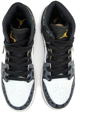 【訂製球鞋】Jordan Air Jordan 1 Mid 合成革人造革 幽靈萬聖節 噴繪手繪 秋季主題訂製 減震支撐 中幫 復古籃球鞋 女款 黑白灰 Shop 【訂製球鞋】Jordan Air Jordan 1 Mid 合成革人造革 幽靈萬聖節 噴繪手繪 秋季主題訂製 減震支撐 中幫 復古籃球鞋 女款 黑白灰