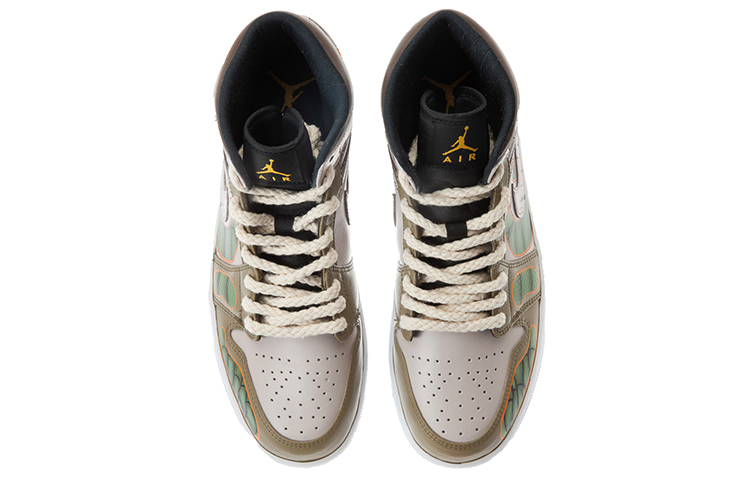 Shop (W) [定制鞋款] Air Jordan 1 Mid '万圣节解构骷髅' 554725-170(TeamA-AJ1三女万圣透视骨骼)