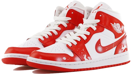 【訂製球鞋】 Jordan Air Jordan 1 新中式 潮流兔年 踏雪尋兔 中幫 復古籃球鞋 女款 哈瓦納紅 Lookbook 【訂製球鞋】 Jordan Air Jordan 1 新中式 潮流兔年 踏雪尋兔 中幫 復古籃球鞋 女款 哈瓦納紅