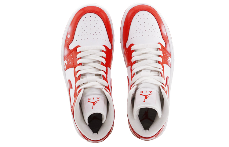 Shop (W) [Kasut Custom] Air Jordan 1 Mid 'Havana Merah - Tahun Arnab' BQ6472-116(Team10-流星兔几）