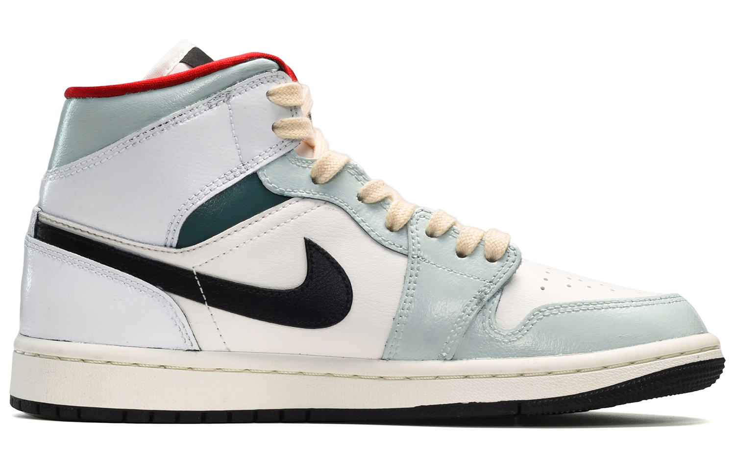 Order (W) 에어 조던 1 미드 '하트 썸머' (커스텀) BQ6472-061(TeamE-女款爱心蓝白黑)