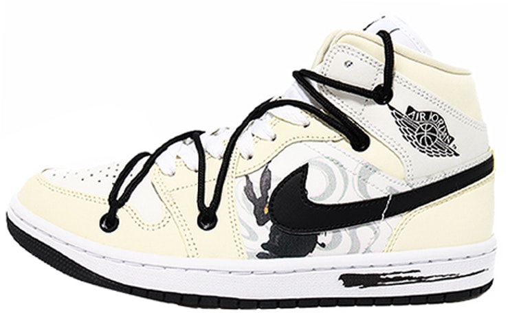 custom-shoes-women-air-jordan-1-mid-ink-soul-rabbit